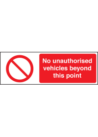 No unauthorised vehicles sign