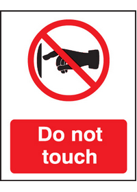 Do not touch sign