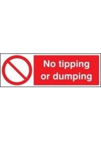 No tipping or dumping sign
