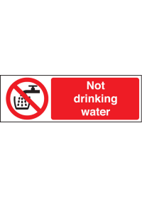 Not drinking water sign