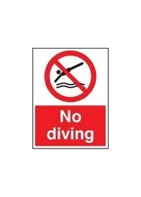 No diving sign
