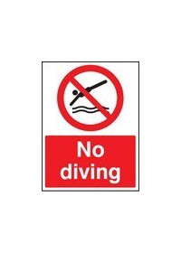 No diving sign