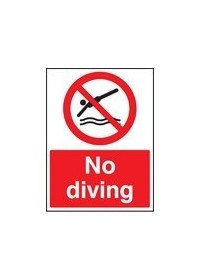 No diving sign