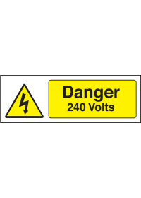 Danger 240 volts sign