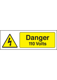 Danger 110 volts sign