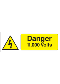Danger 11 000 volts sign