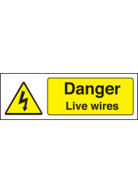 Danger live wires sign