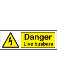 Danger live busbars sign