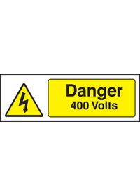 Danger 400 volts sign