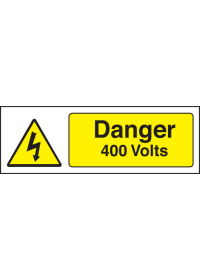Danger 400 volts sign