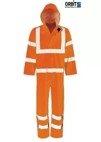 gore tex orange boiler suit