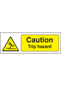 Caution trip hazard sign