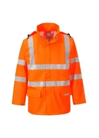 Waterproof Flame Proof Hi Vis Coat Portwest Fr41
