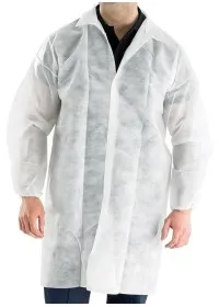 Disposable Coat Polypropelene White