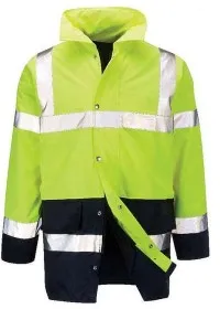 Yellow & blue hi vis coat
