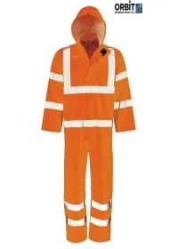 Hi vis Waterproof Coverall Orange