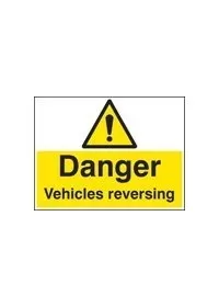 Danger vehicle reversing sign