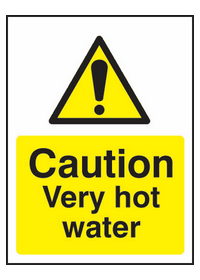 Very hot water sign