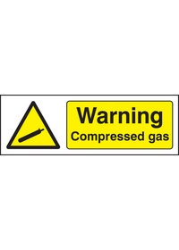 Warning compressed gas sign