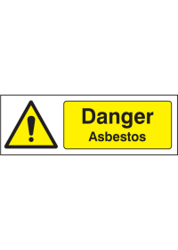 Danger asbestos sign