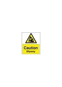Caution slipway sign
