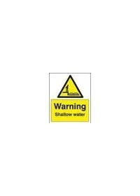 Warning shallow water sign
