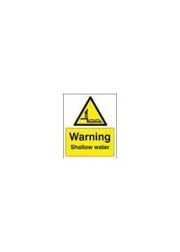 Warning shallow water sign