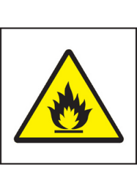 Flammable symbol sign