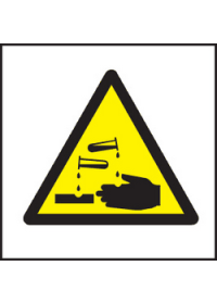 Corrosive symbol sign