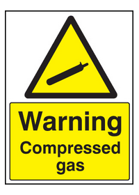 Compressed gas sign