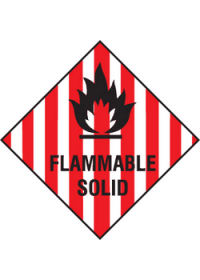 Flammable solid sign