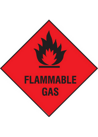 Flammable gas sign