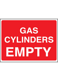 Gas cylinder empty sign