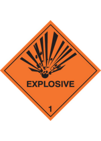Explosive diamond sign