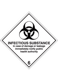 Infectious substance diamond sign