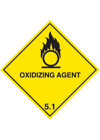 Oxidising agent diamond sign