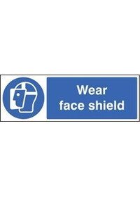 Wear face shield sign