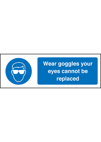 Wear goggles sign
