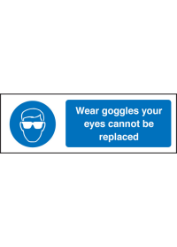 Wear goggles sign