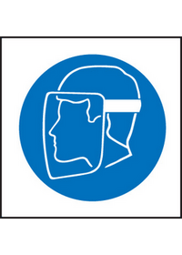 Face shield symbol sign