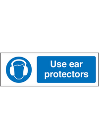 Use ear protectors sign