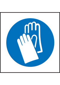 Hand protection symbol sign