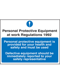 PPE provided sign