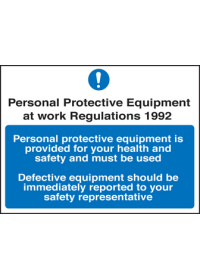PPE provided sign