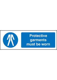 Protective garments must be worn sign