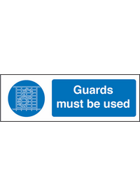 Guards must be used sign