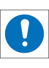 Exclamation mandatory sign