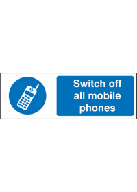Switch off all mobile phones sign