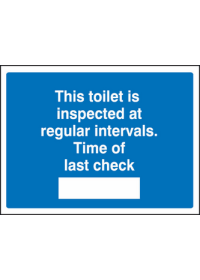 This toilet is inspected sign