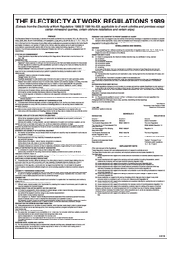 Electricity at work regulations poster 58119